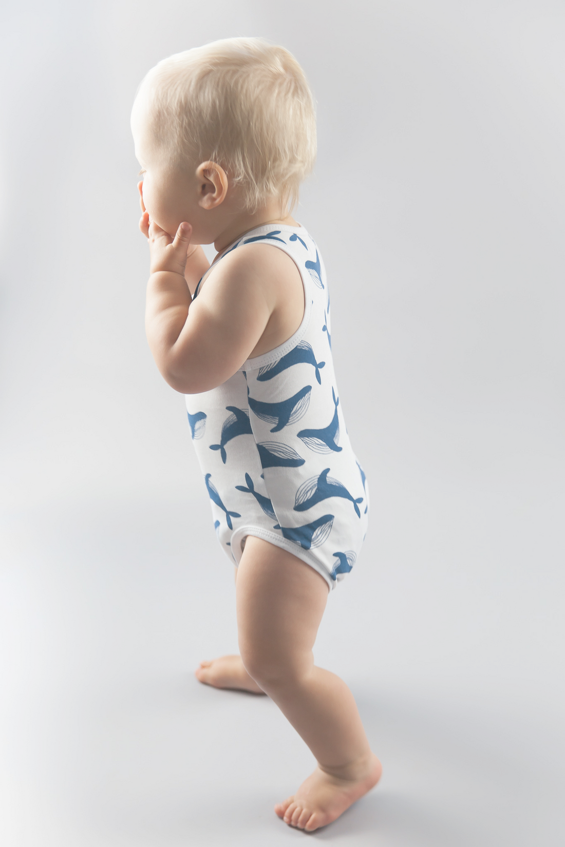 Whale Print Baby Singlet