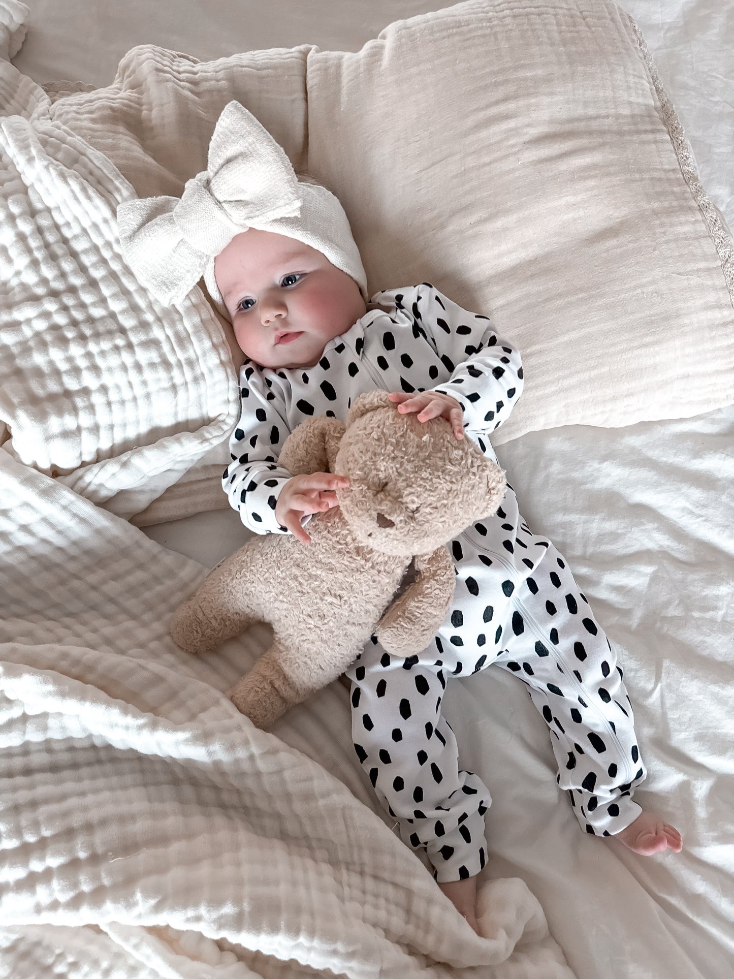 Organic Full Bodysuit - Black Cheetah