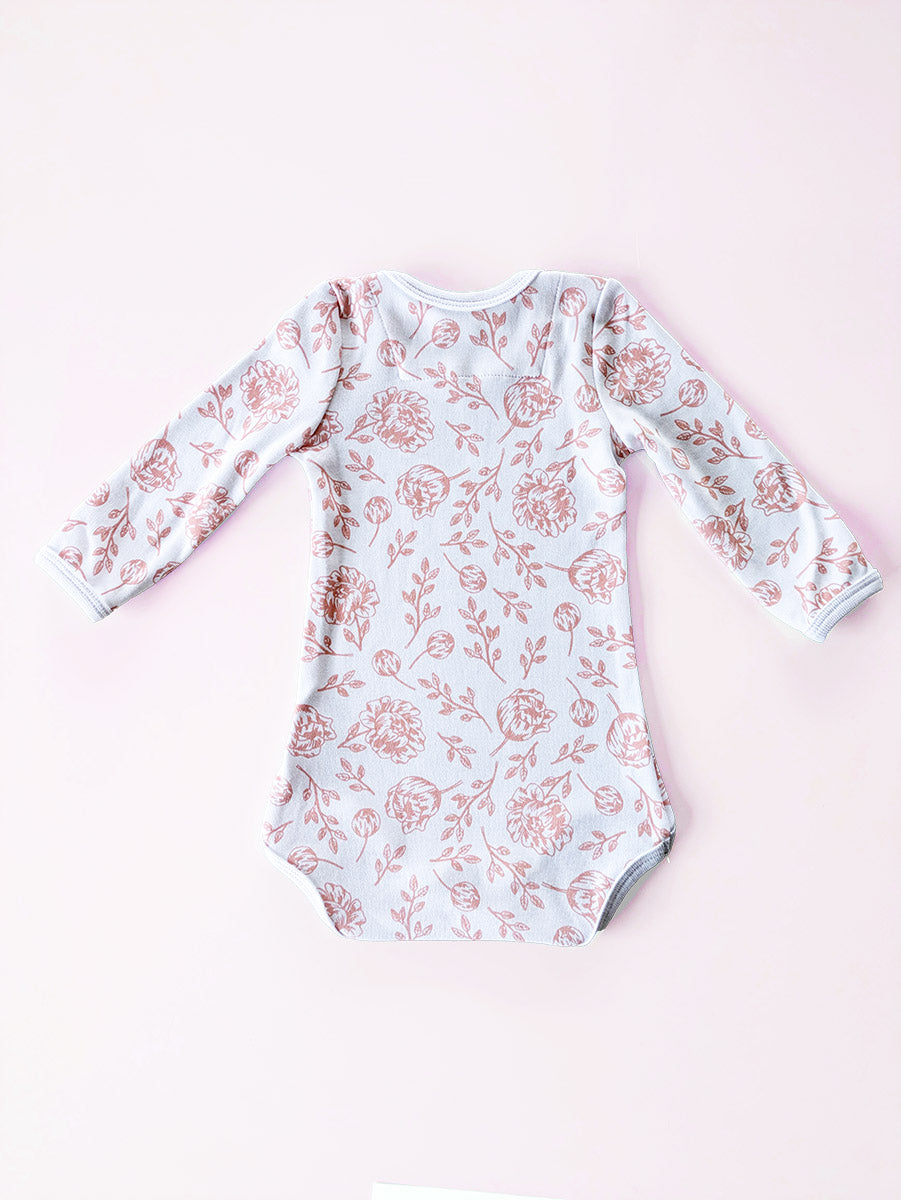 Long Sleeve Bodysuit - Blush Peony