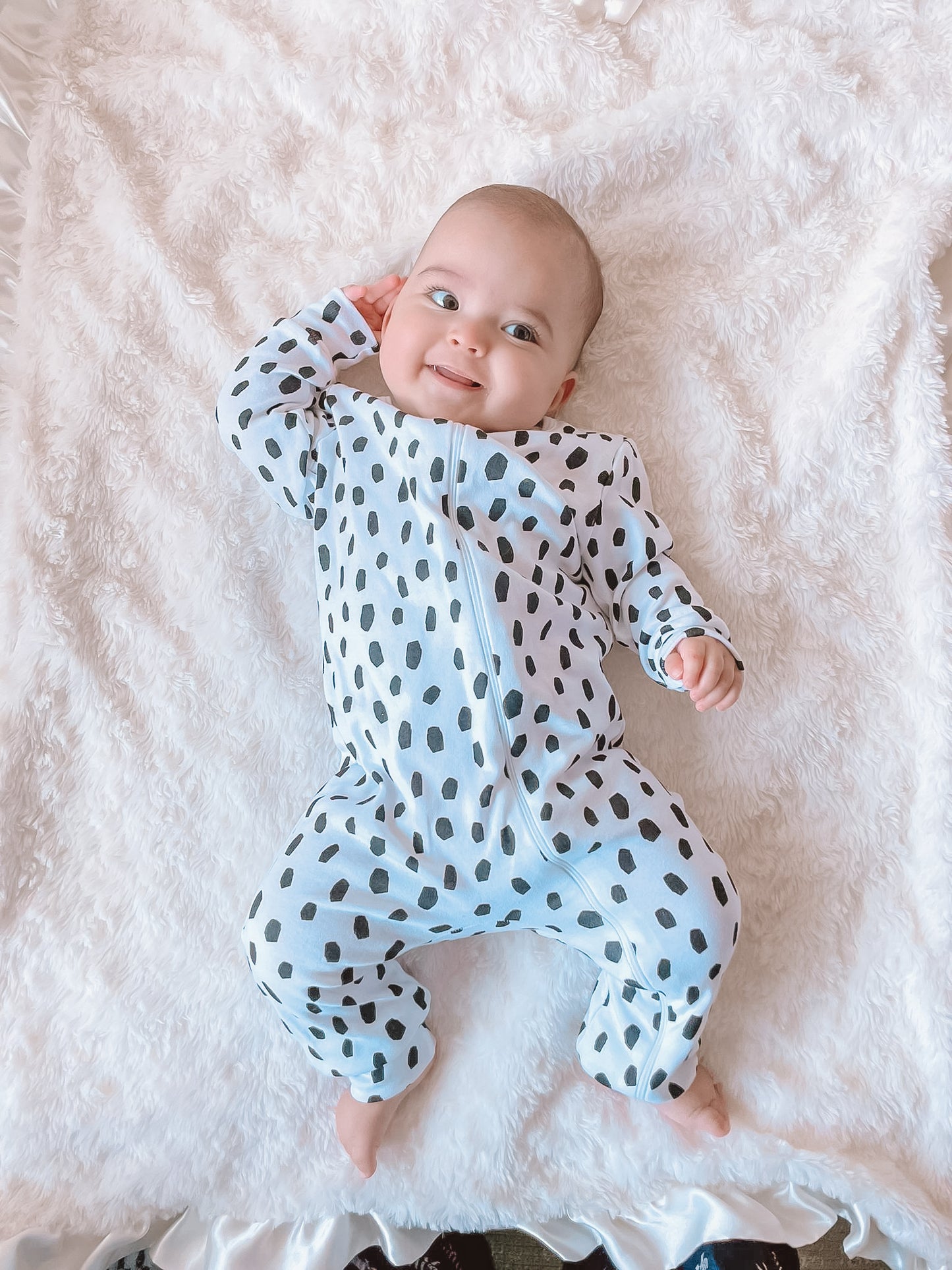 Organic Full Bodysuit - Black Cheetah
