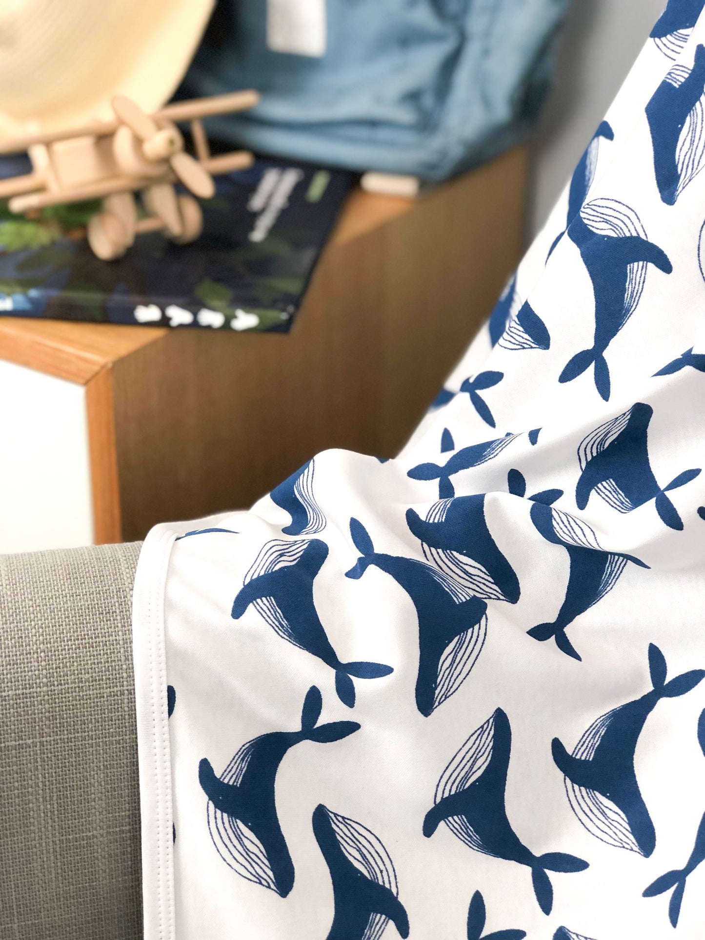 Kit & Cradle Whale Cotton Blanket