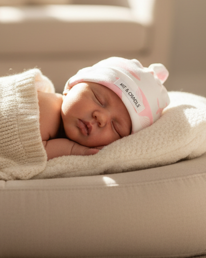 Organic Baby Blanket - Pink Whale