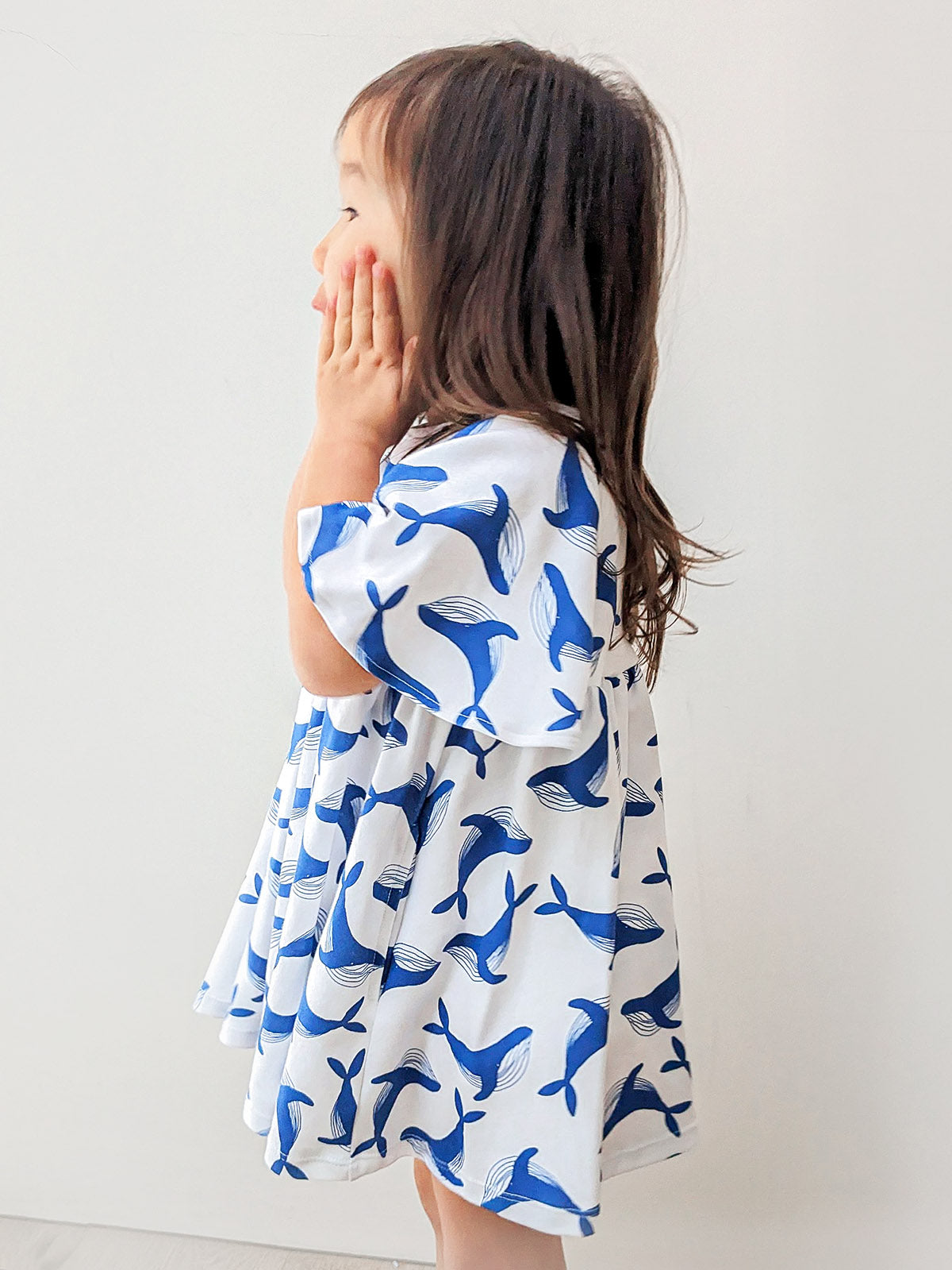 We Fly High Dress - Blue Whale