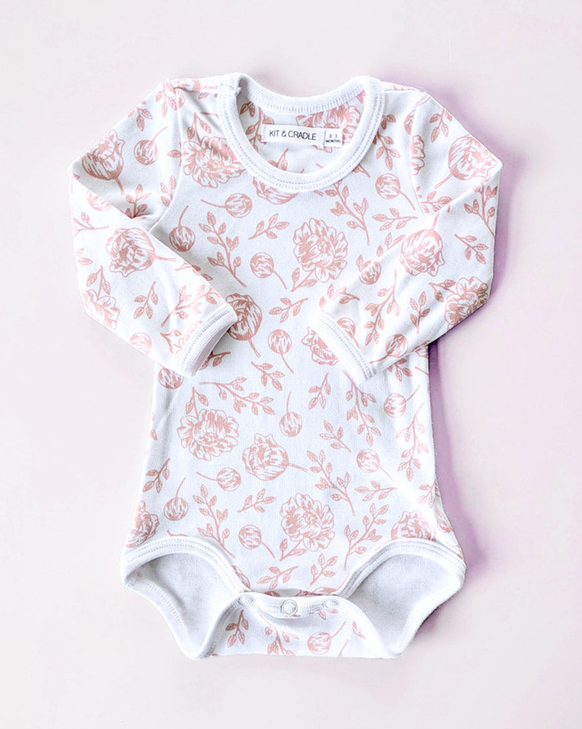 Long Sleeve Bodysuit - Blush Peony