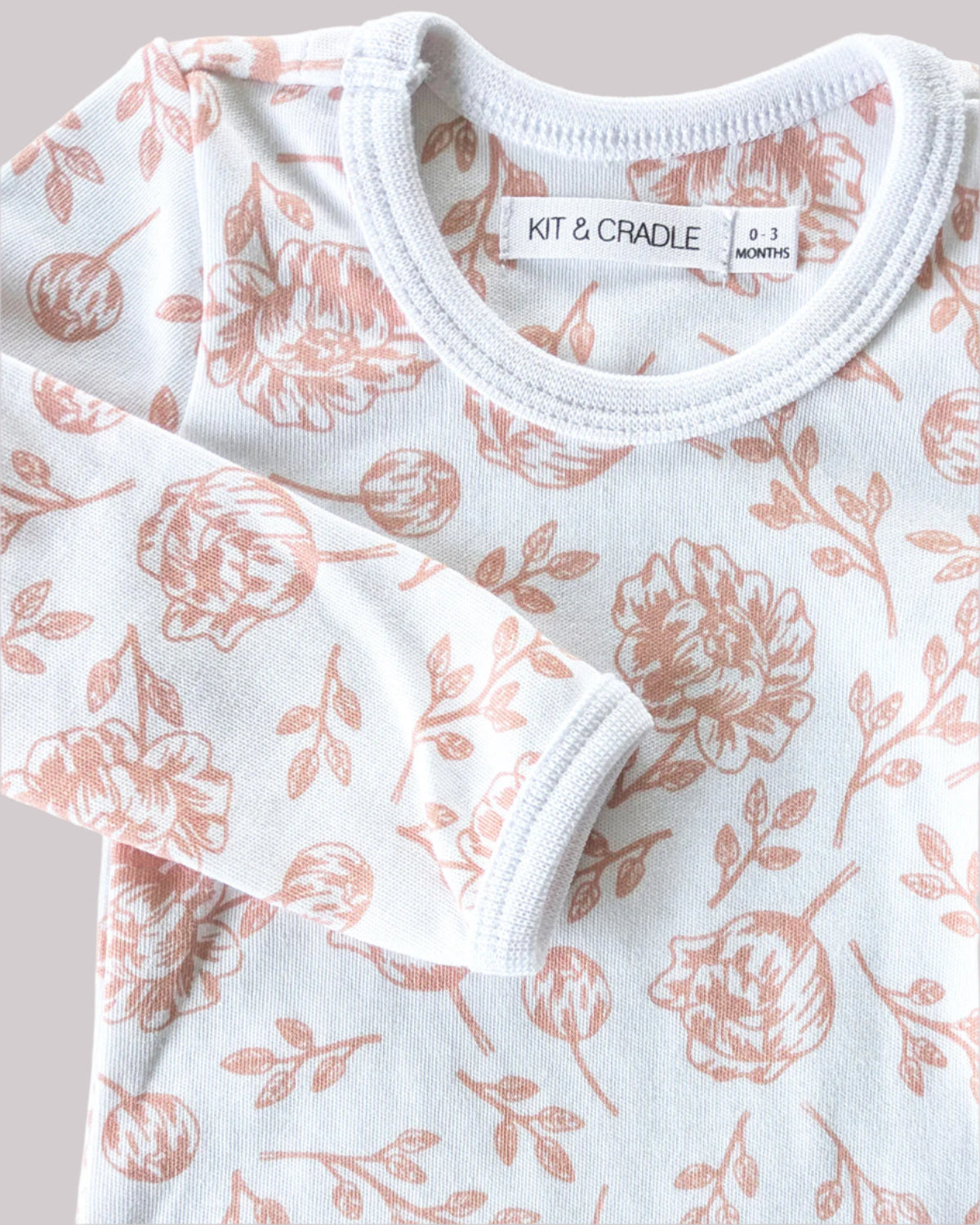 Long Sleeve Bodysuit - Blush Peony