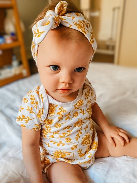 Knot Headband - Golden Peony