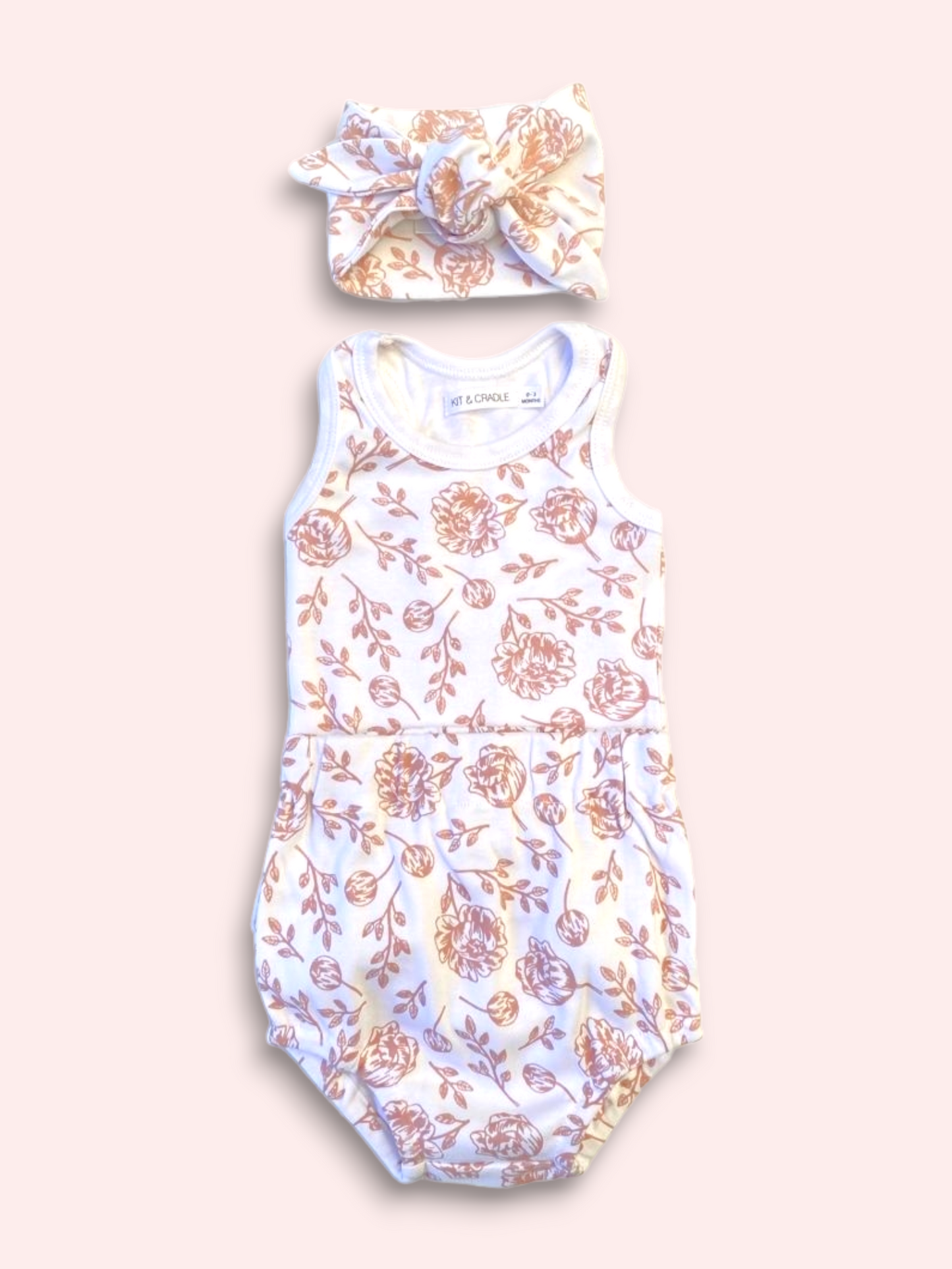 Singlet & Bloomers Set - Blush Peony