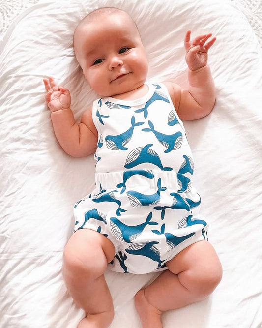 Organic Singlet Bodysuit - Whale
