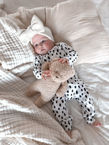 Organic Full Bodysuit - Black Cheetah