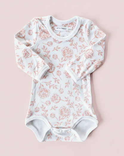 Long Sleeve Bodysuit - Blush Peony