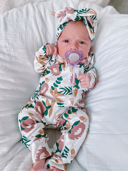 Organic Full Bodysuit - Protea