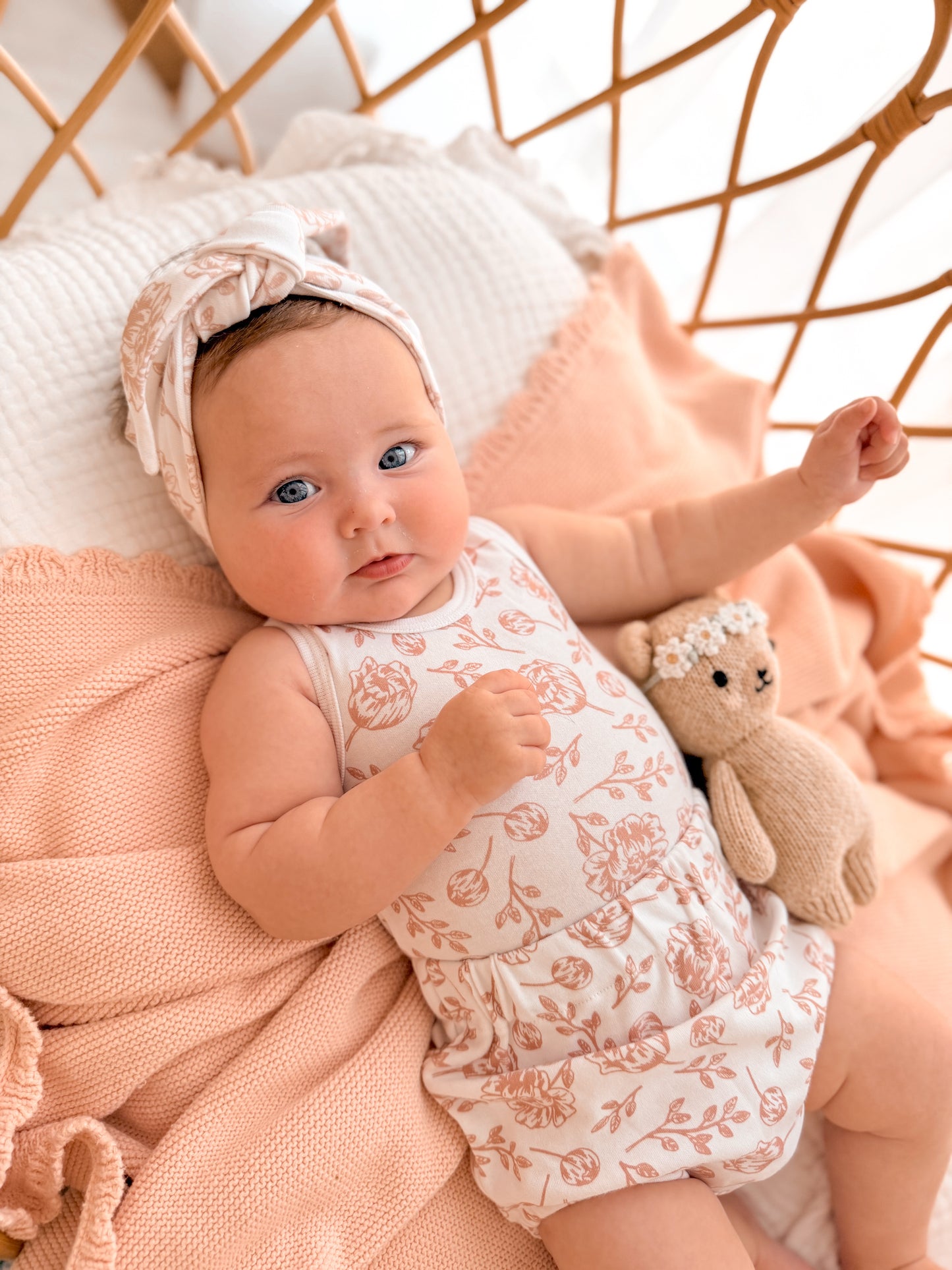 Singlet & Bloomers Set - Blush Peony