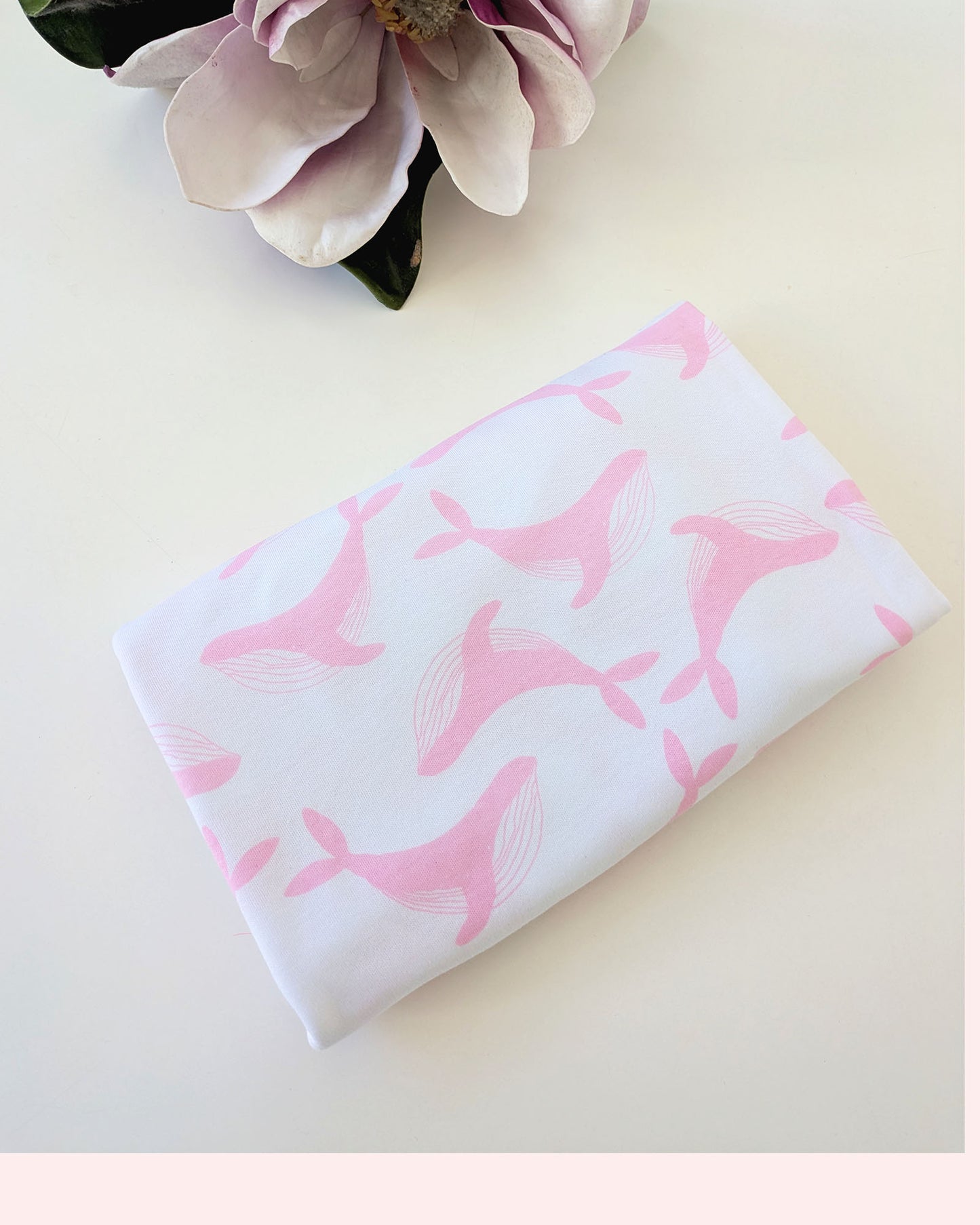 Organic Baby Blanket - Pink Whale
