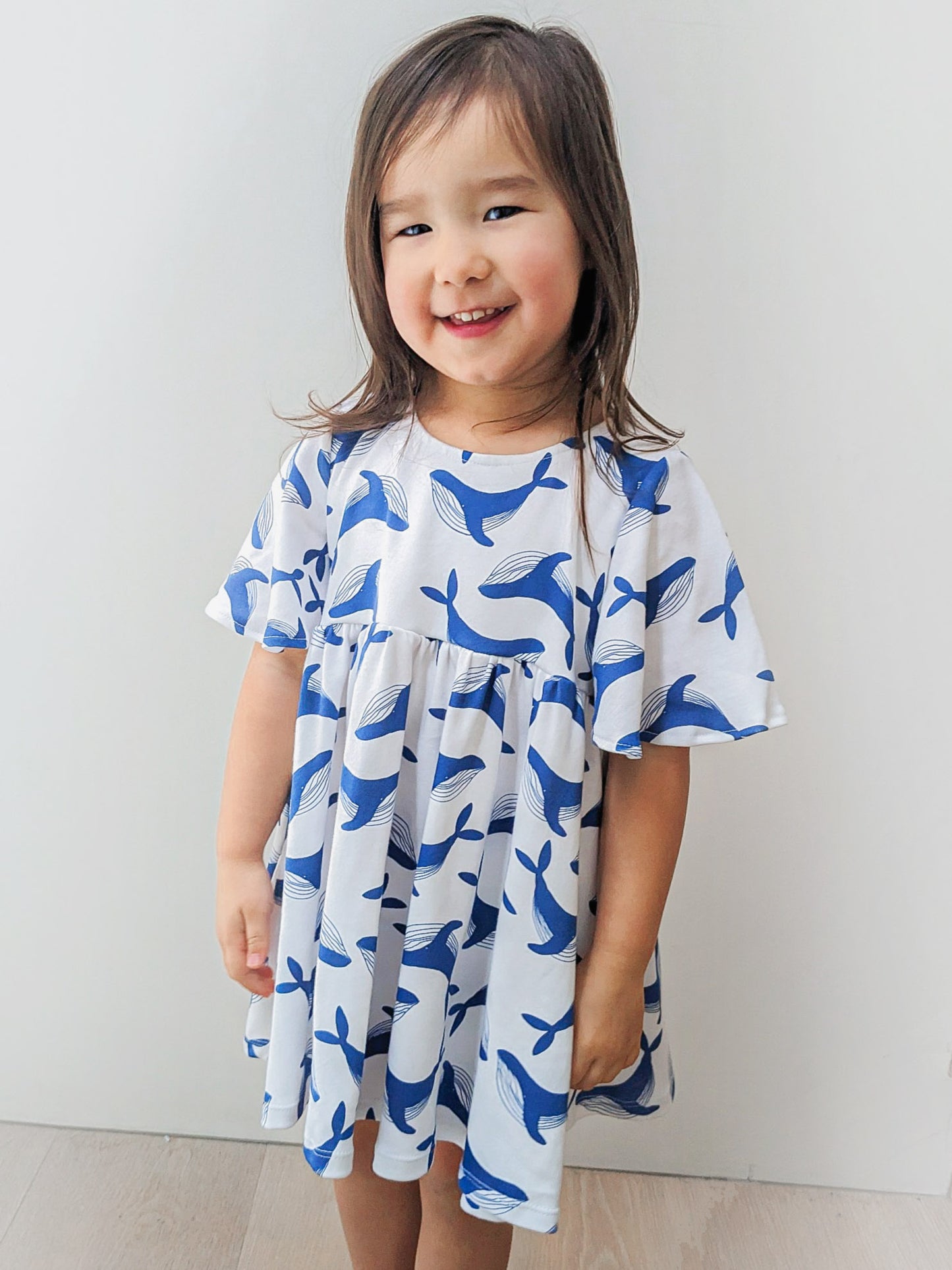 We Fly High Dress - Whale