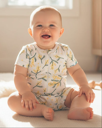 Short Sleeve Romper - Wattle