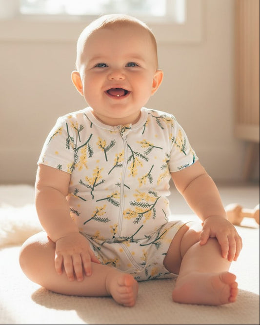 Short Sleeve Romper - Wattle