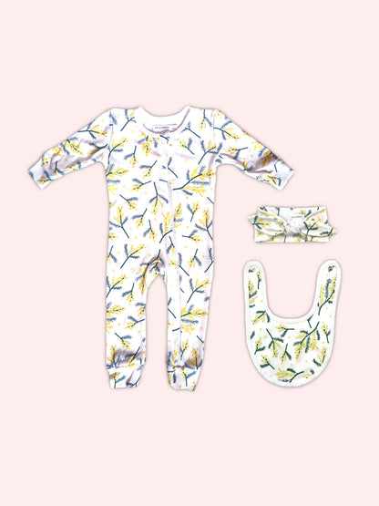 Full Bodysuit Set with Headband - Wattle