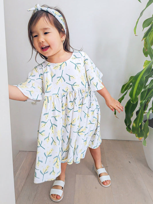 We Fly High Dress - Wattle
