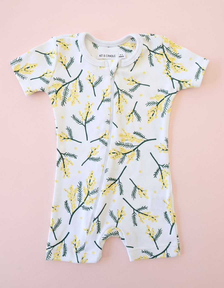 Short Sleeve Romper - Wattle