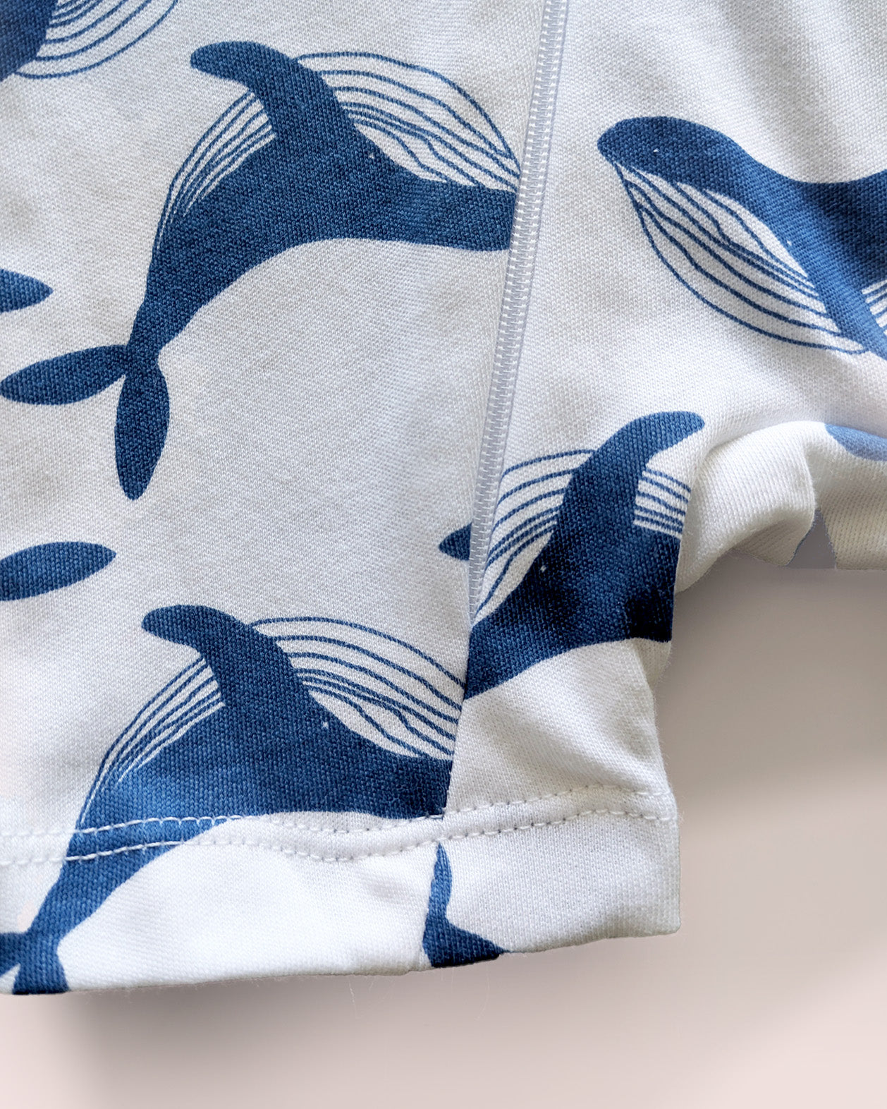 Short Sleeve Romper - Whale