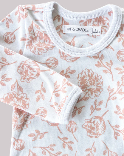 Long Sleeve Bodysuit - Blush Peony