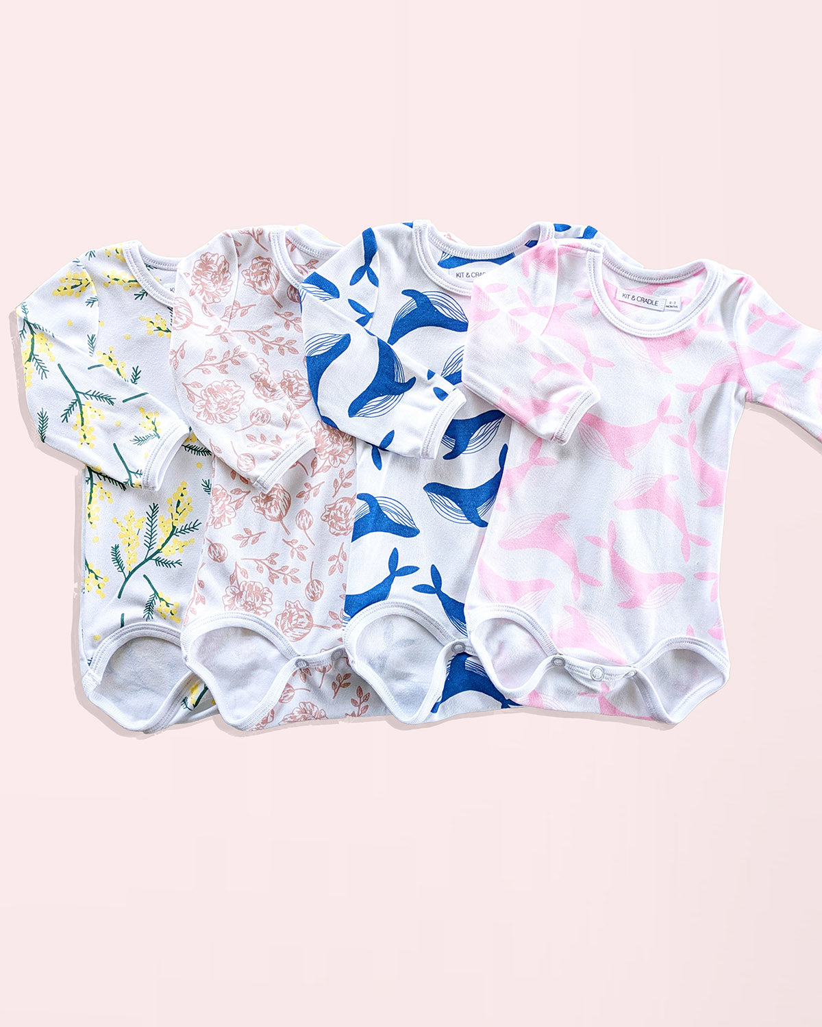 Long Sleeve Bodysuit - Blue Whale