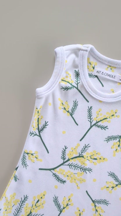 Organic Singlet Bodysuit - Wattle