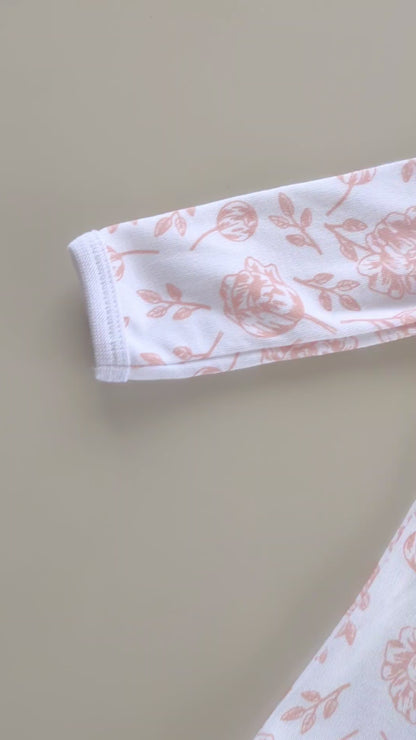 Long Sleeve Bodysuit - Blush Peony