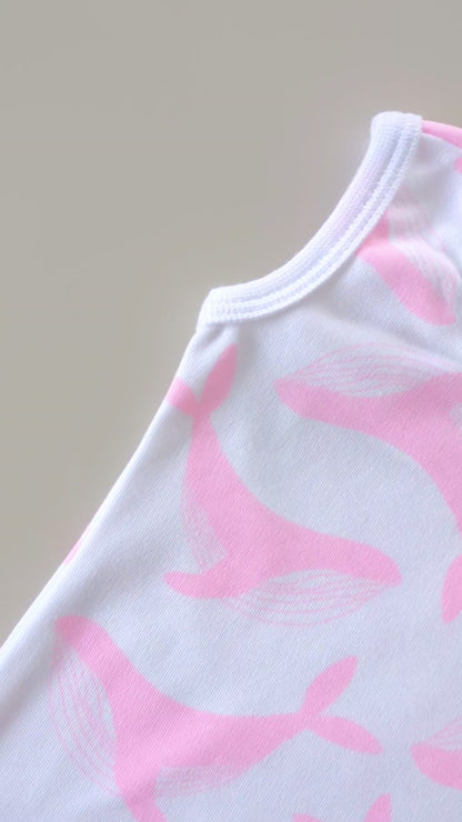 Organic Singlet Bodysuit - Pink Whale