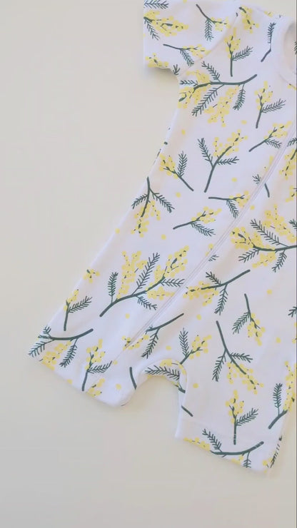 Short Sleeve Romper - Wattle