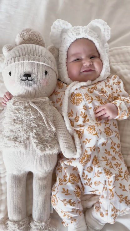 Organic Full Bodysuit - Golden Peony