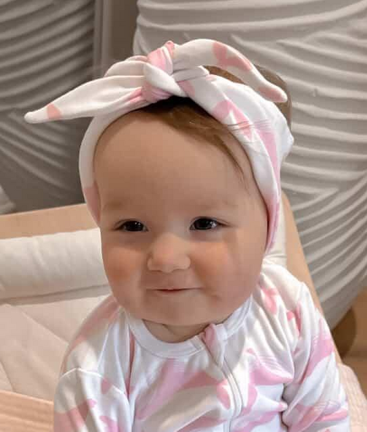 Knot Headband - Pink Whale