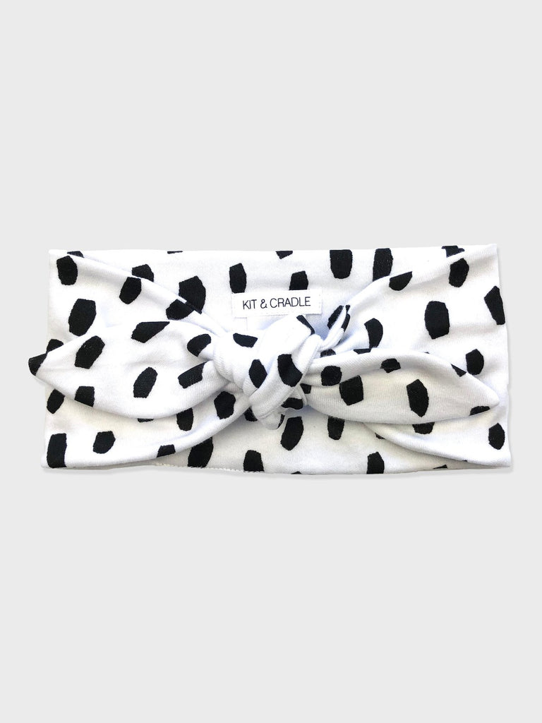 Black Dalmatian Baby Knot Headband Kit & Cradle