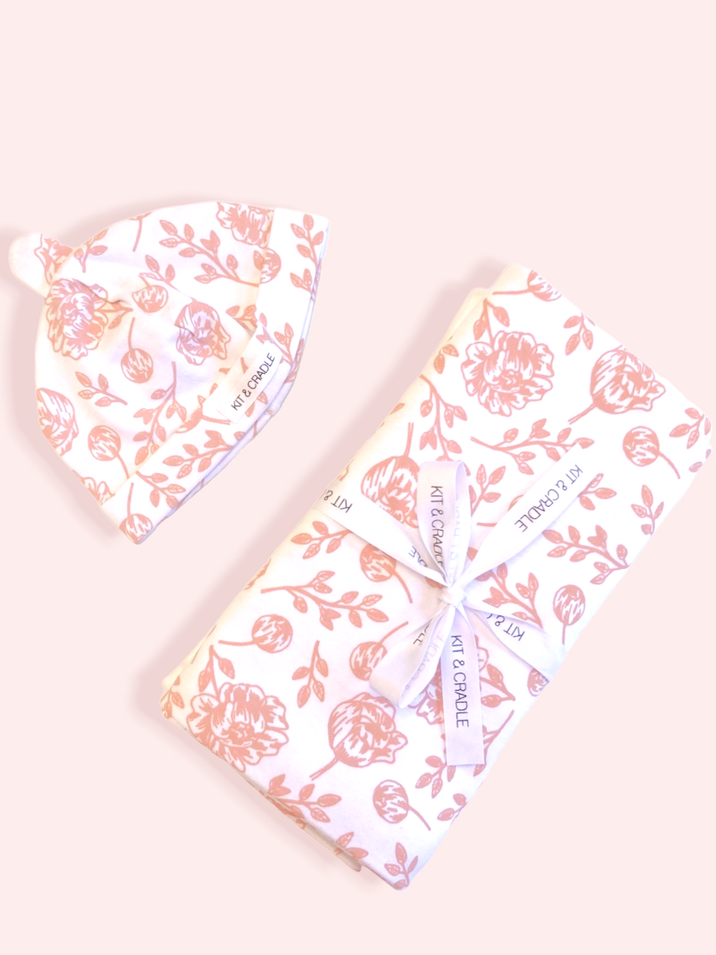 New Arrival Set with Beanie - Blush Peony