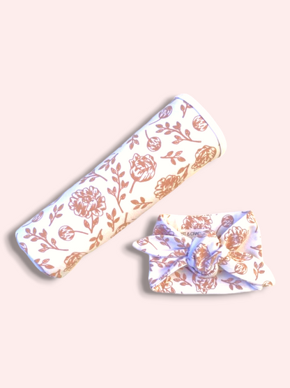New Arrival Set with Headband - Blush Peony