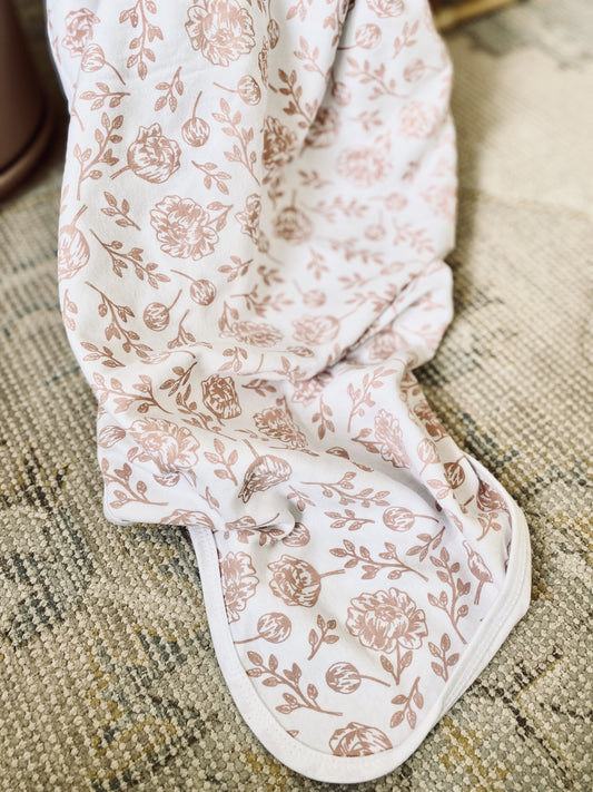Blush Peony Baby Blanket Kit & Cradle
