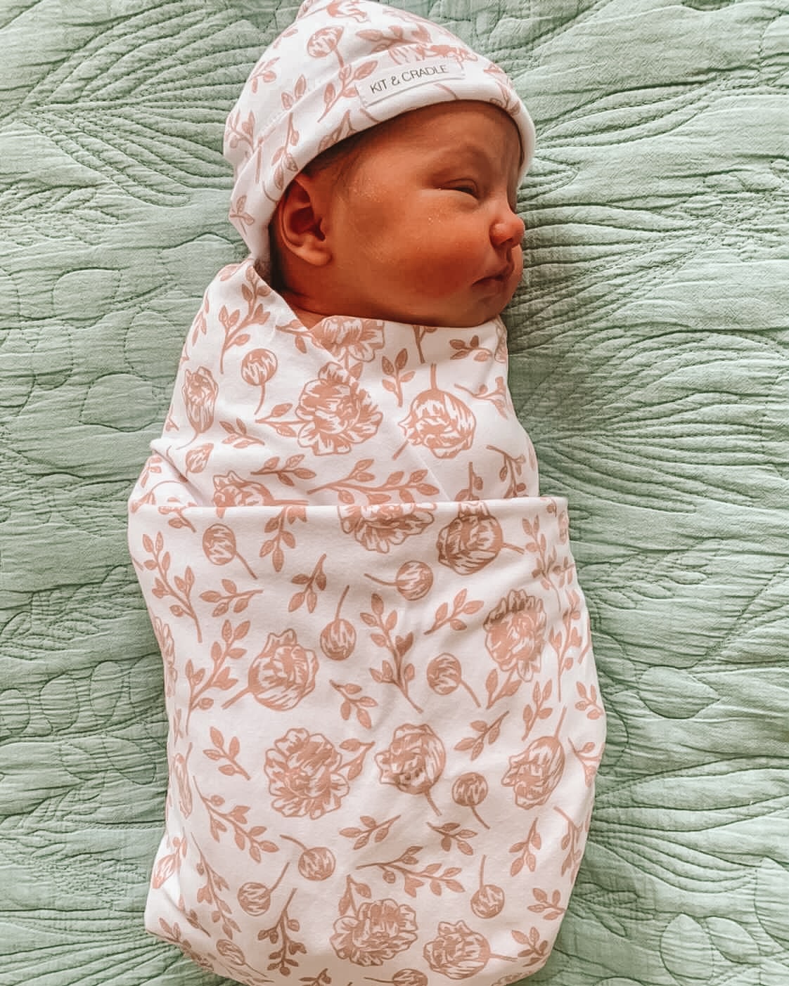 New Arrival Set with Beanie - Blush Peony