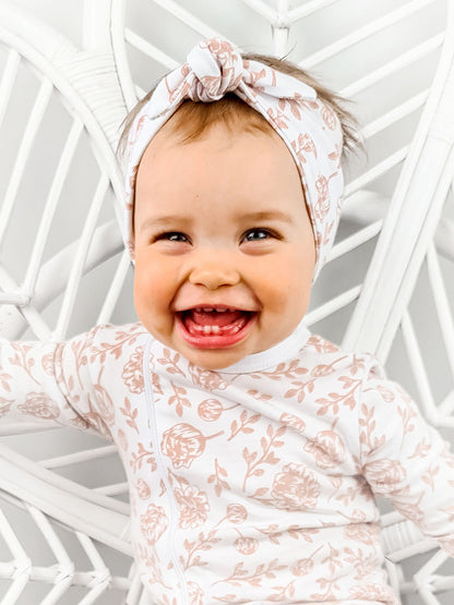 Knot Headband - Blush Peony