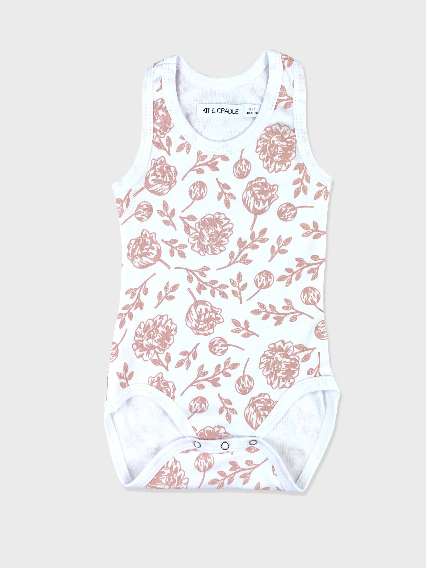 Blush Peony Baby Bodysuit Kit & Cradle