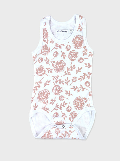 Blush Peony Baby Bodysuit Kit & Cradle