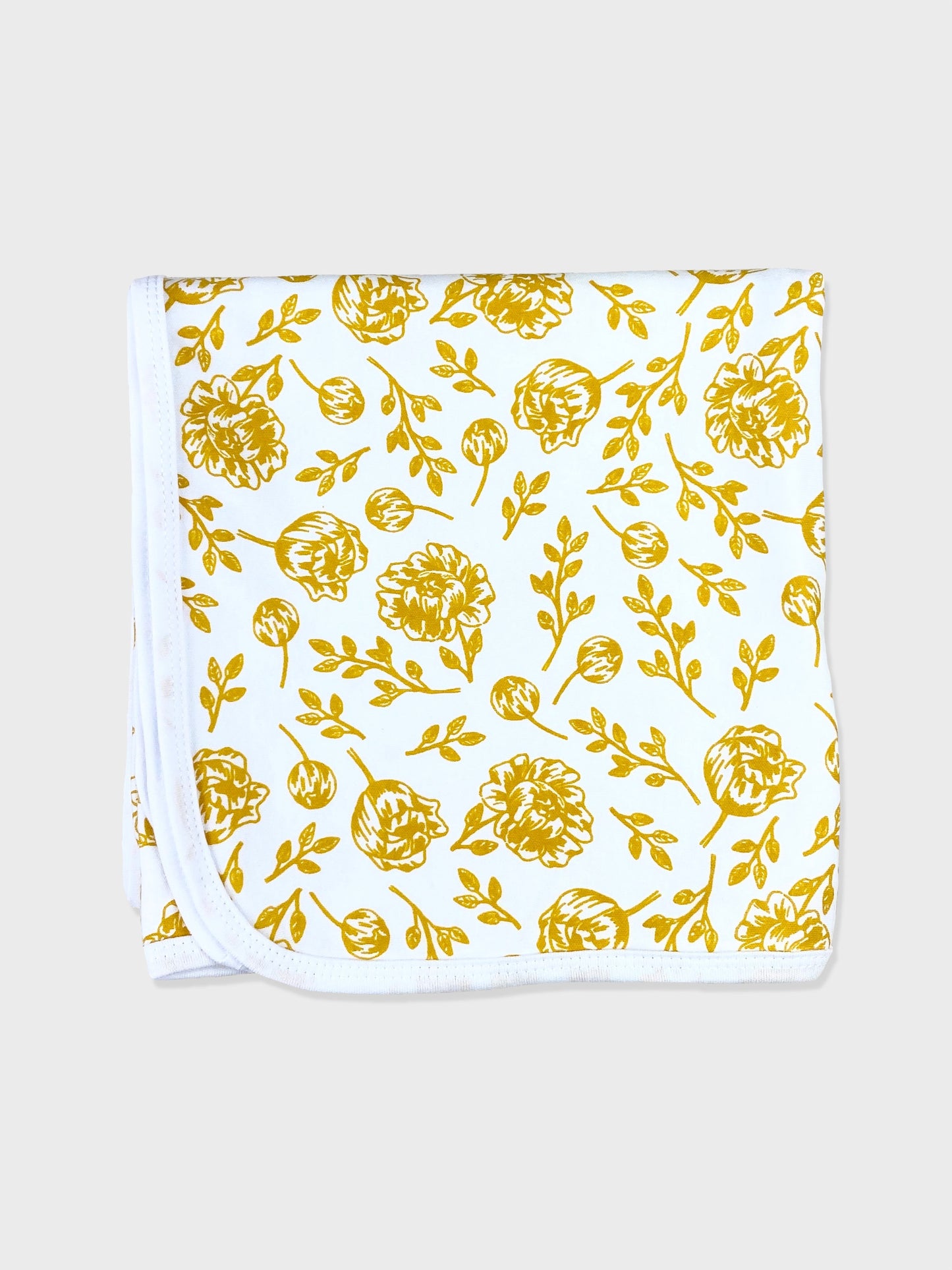 Organic Baby Blanket - Golden Peony