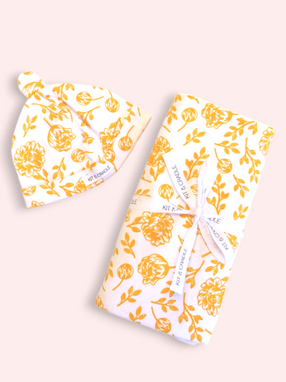 New Arrival Set with Beanie - Golden Peony