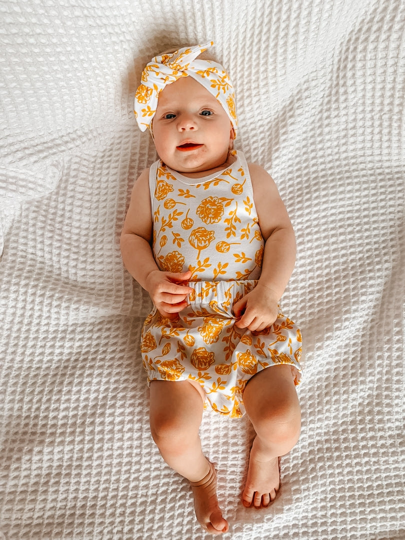 Knot Headband - Golden Peony