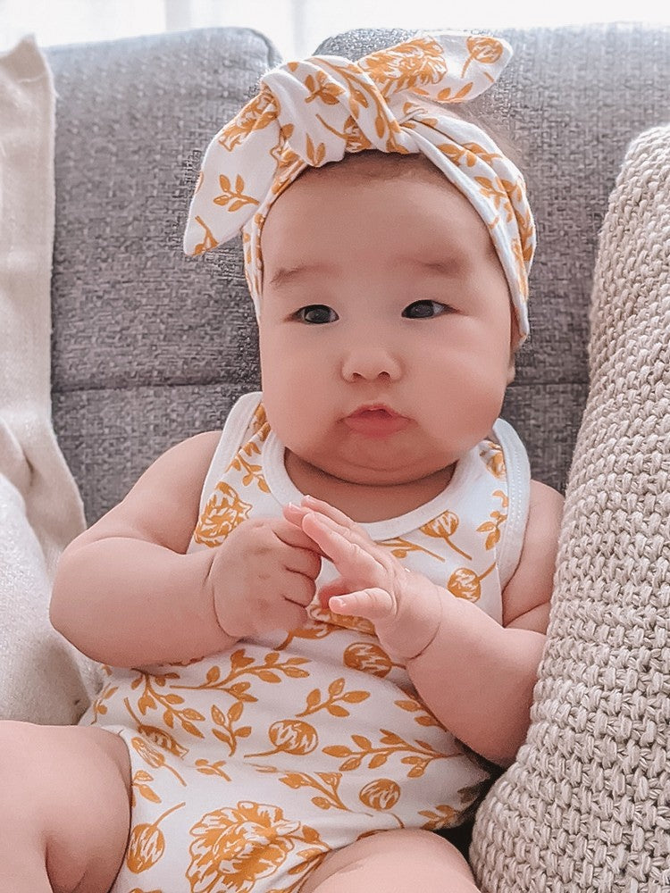 Knot Headband - Golden Peony