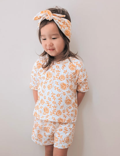 Knot Headband - Golden Peony