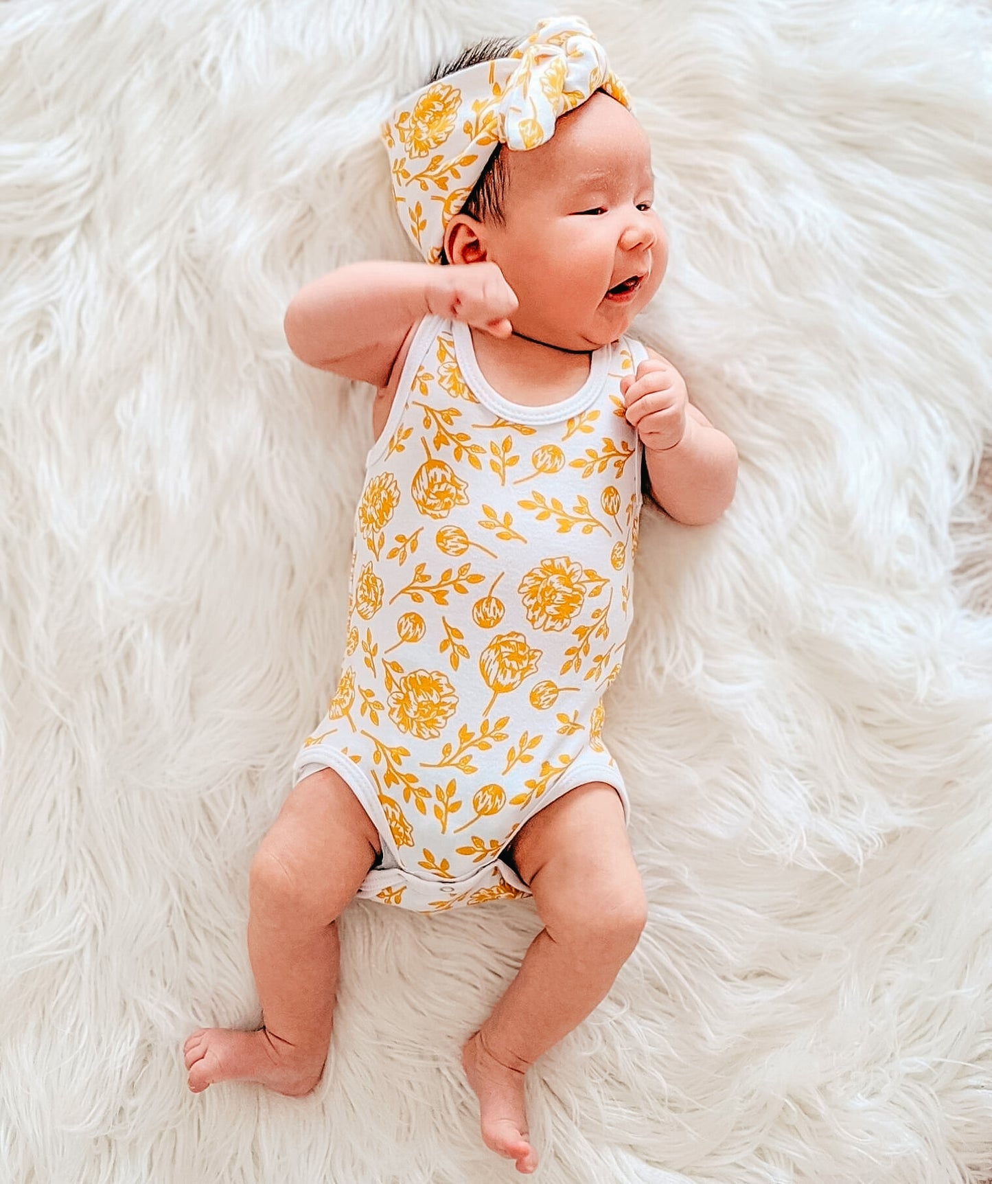 Knot Headband - Golden Peony