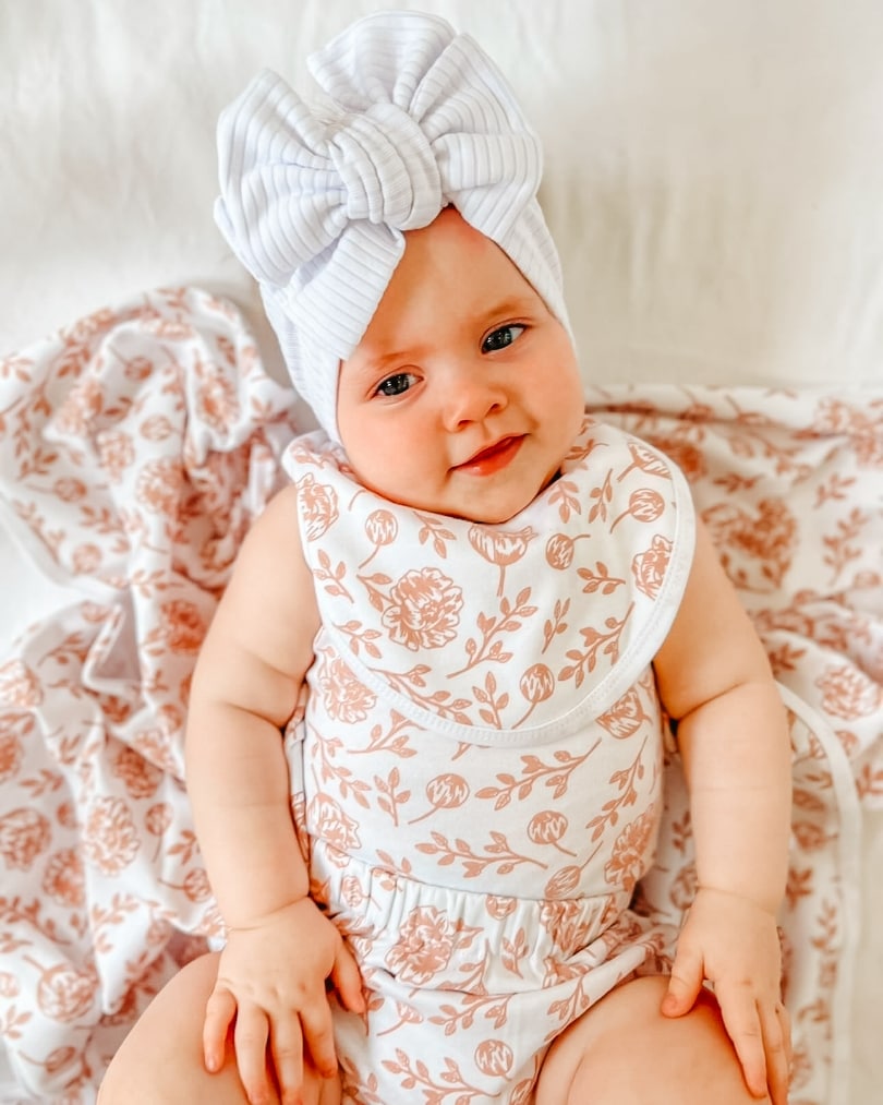 Baby Bib - Blush Peony