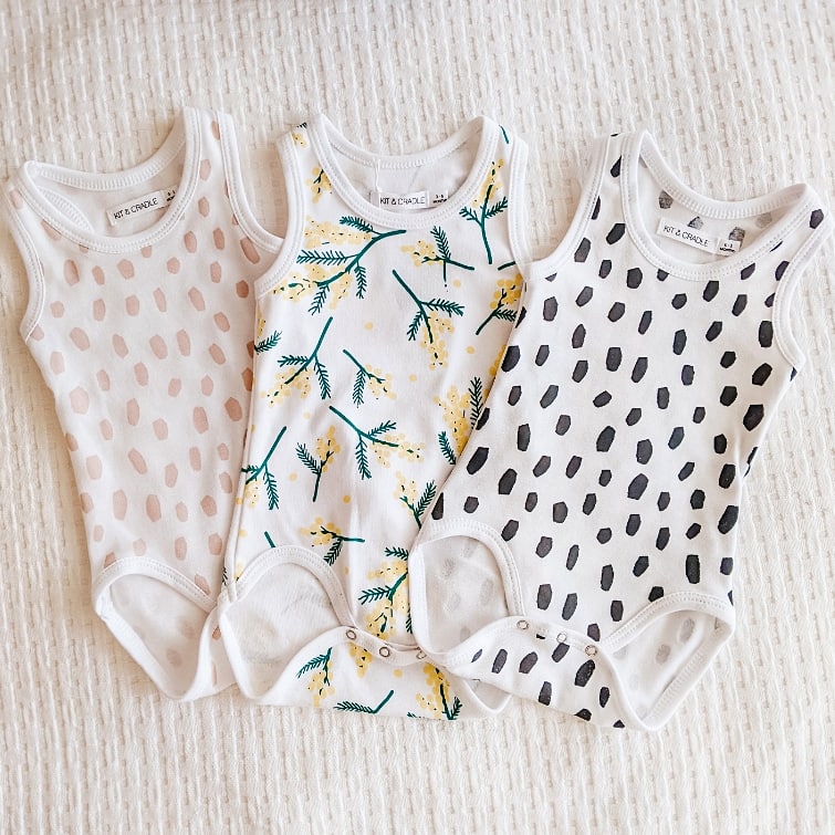 SALE Organic Singlet Bodysuit - Blush Cheetah