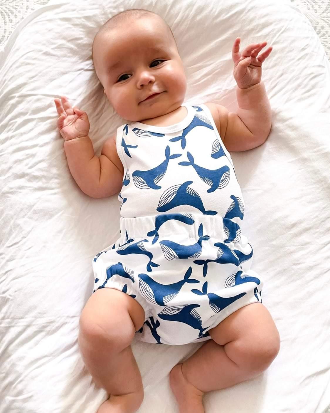 Singlet & Bloomers Set - Whale