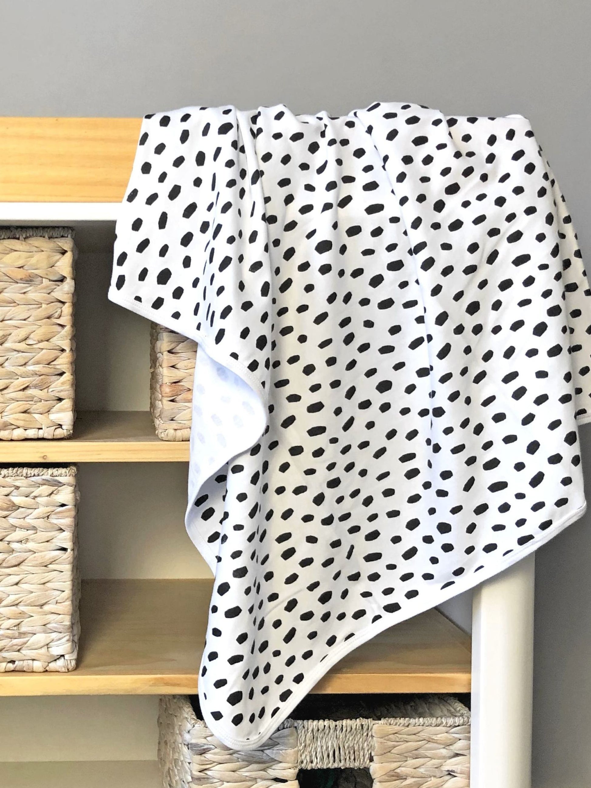 Kit & Cradle Baby Blanket Black Dalmatian